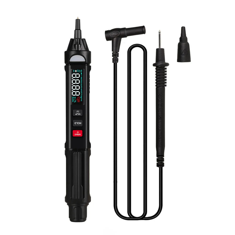ET8906 or ET8908 auto-ranging digital multimeter with test leads for electrical diagnostics.