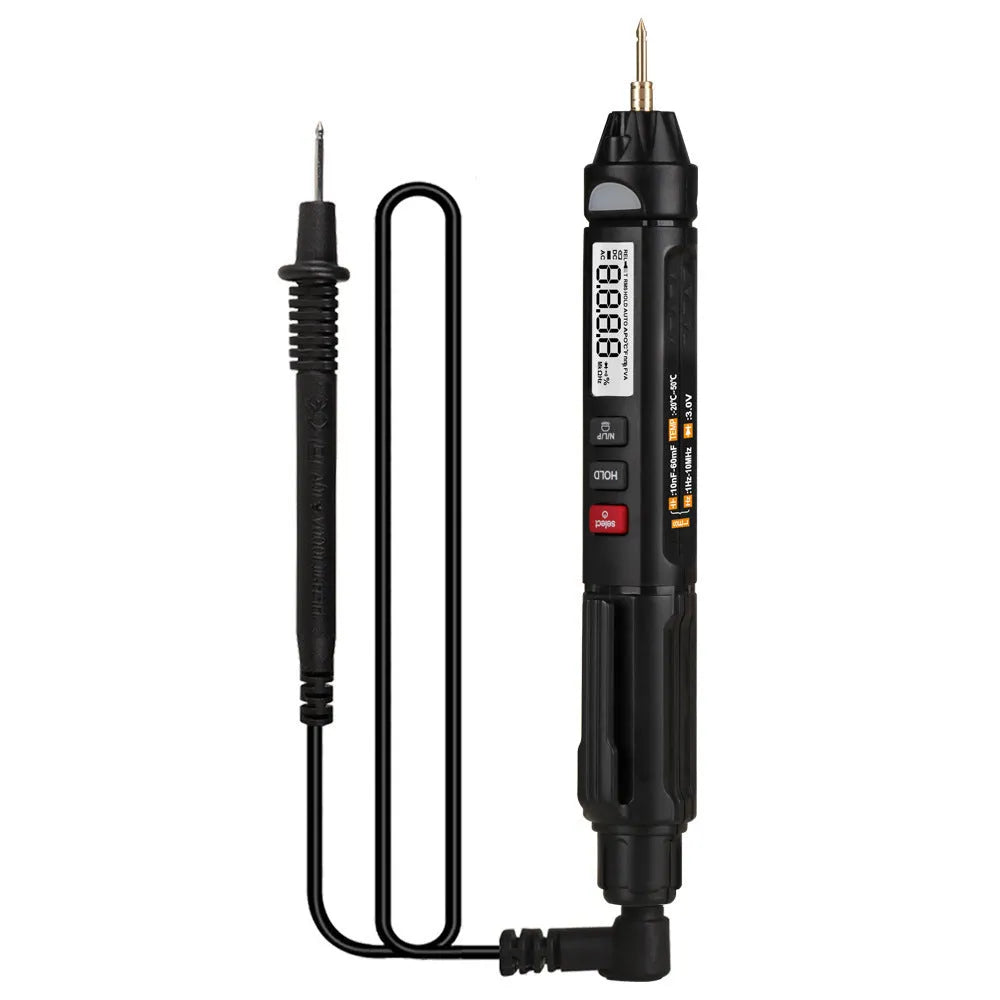 ET8906 or ET8908 auto-ranging digital multimeter with test leads for electrical diagnostics.