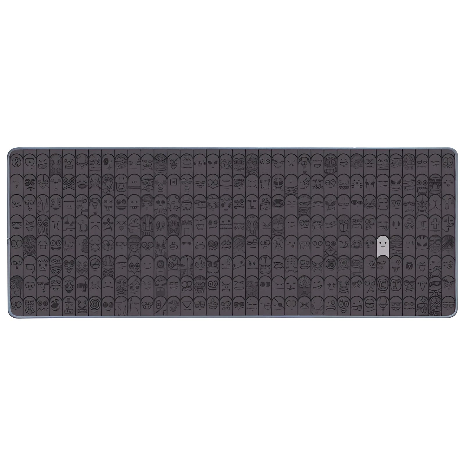 EXCO large grey cloth gaming mouse pad wrist support rest on a desktop.