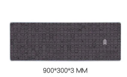 EXCO large grey cloth gaming mouse pad wrist support rest on a desktop.