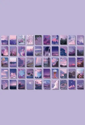 Japanese paper stickers for hand account books in Blue, Brown, Crimson, Green, Pink, Purple, or Yellow colours