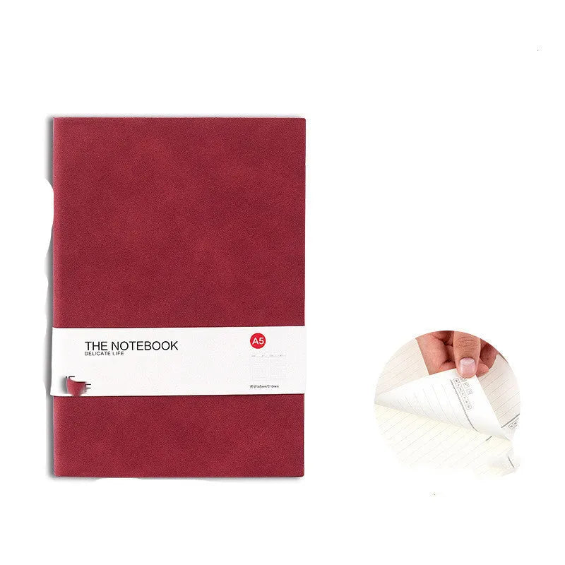 Thickened solid colour notebook in A5, A6, and B5 sizes with multiple page count options