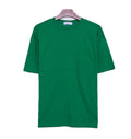 Men's loose solid colour short sleeve T-shirt with round neck and drop shoulder, thin cotton, available in five colours