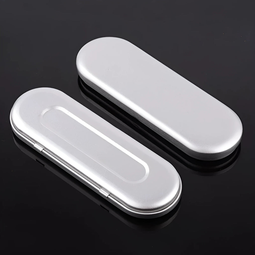 Rectangular tinplate cosmetic box in 175x60x18mm size with frosted iron offset printing finish