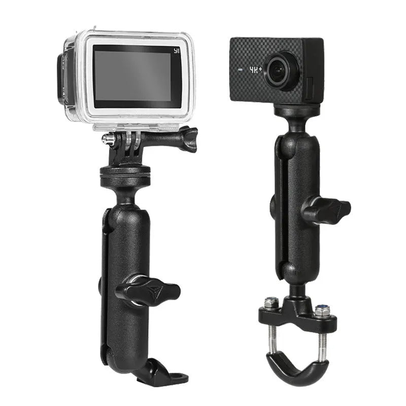 MOTOWOLF motorcycle driving recorder bracket base, aluminium alloy, 360 degree rotation, mirror or handlebar mount