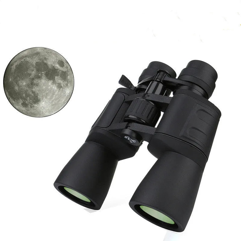 High-powered 10-60x60mm binocular telescope in black for low light night vision viewing