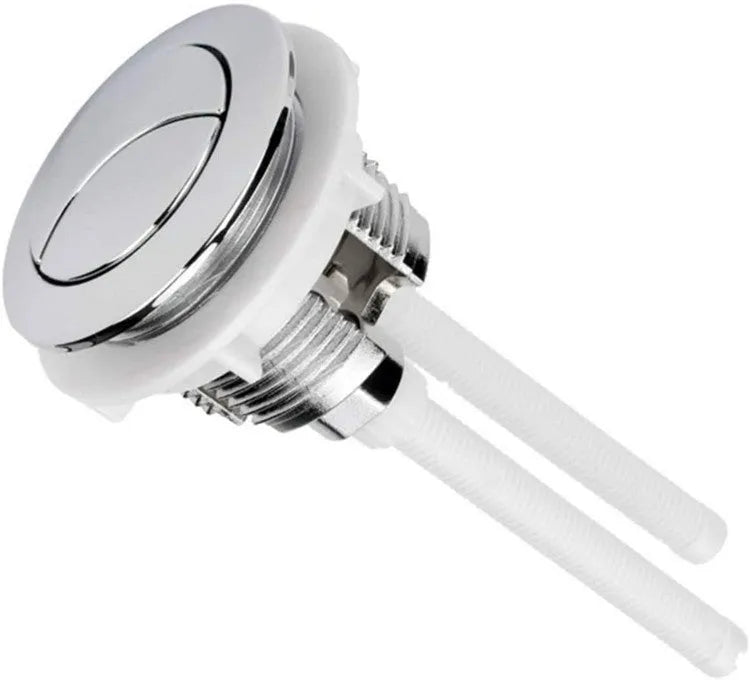38mm round white ABS plastic double button toilet flush control for tank.
