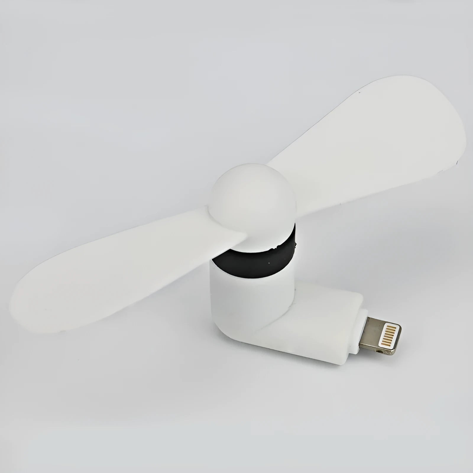 Portable mobile phone mini fan with plastic blades and rotary switch in multiple colours