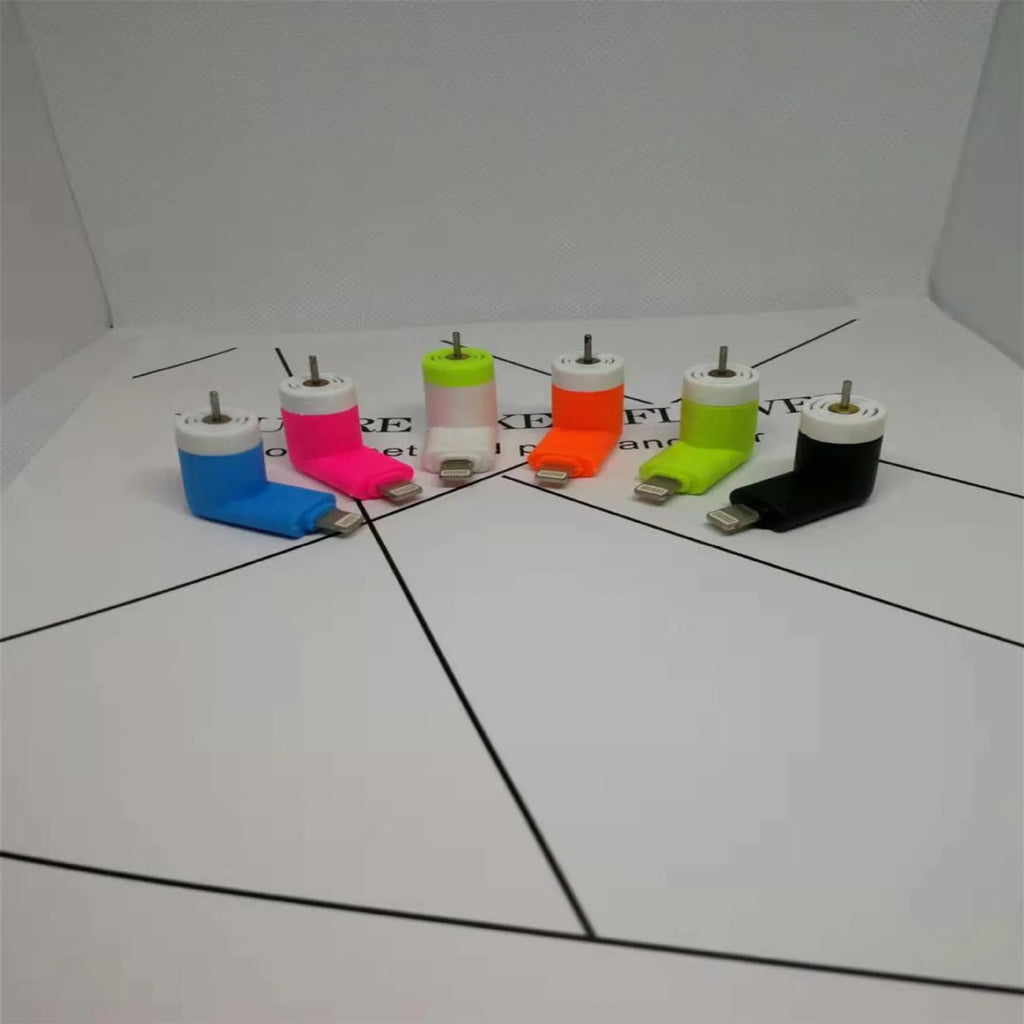 Portable mobile phone mini fan with plastic blades and rotary switch in multiple colours