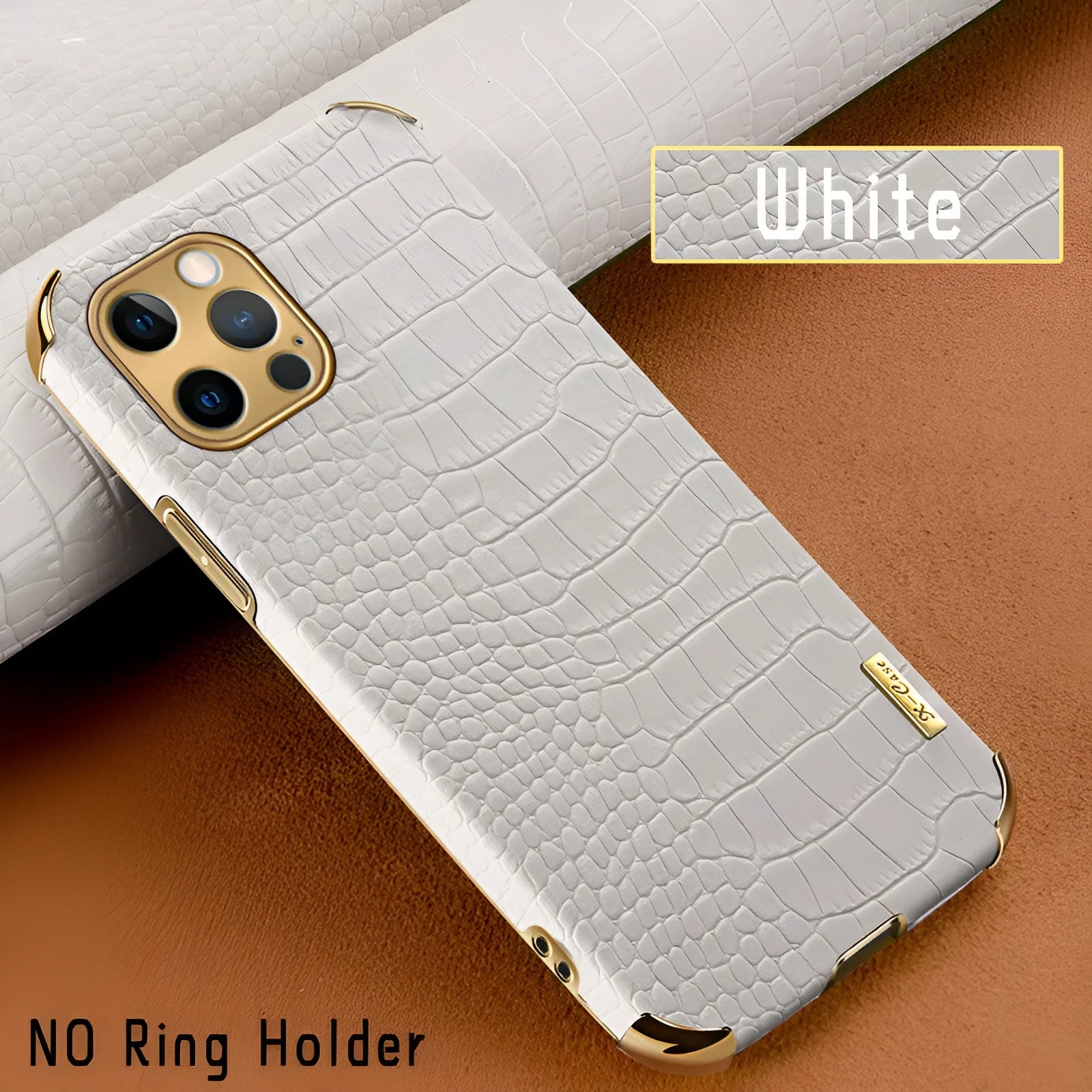 Crocodile pattern imitation leather back cover phone case for Apple iPhone in single shell colour