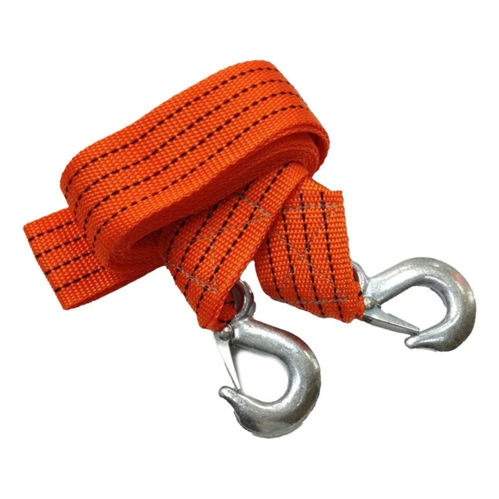 Yellow CARLIFE 3 ton nylon trailer recovery belt with eagle grappling hook