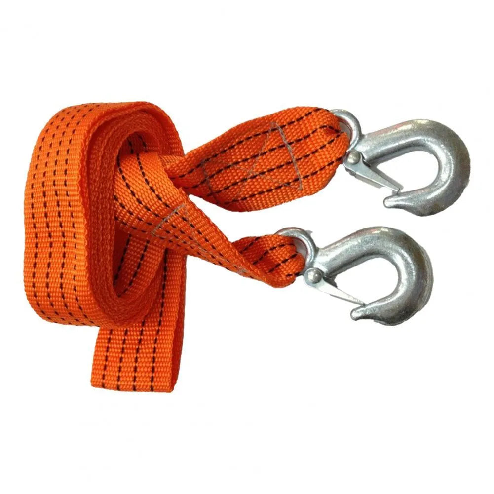 Yellow CARLIFE 3 ton nylon trailer recovery belt with eagle grappling hook