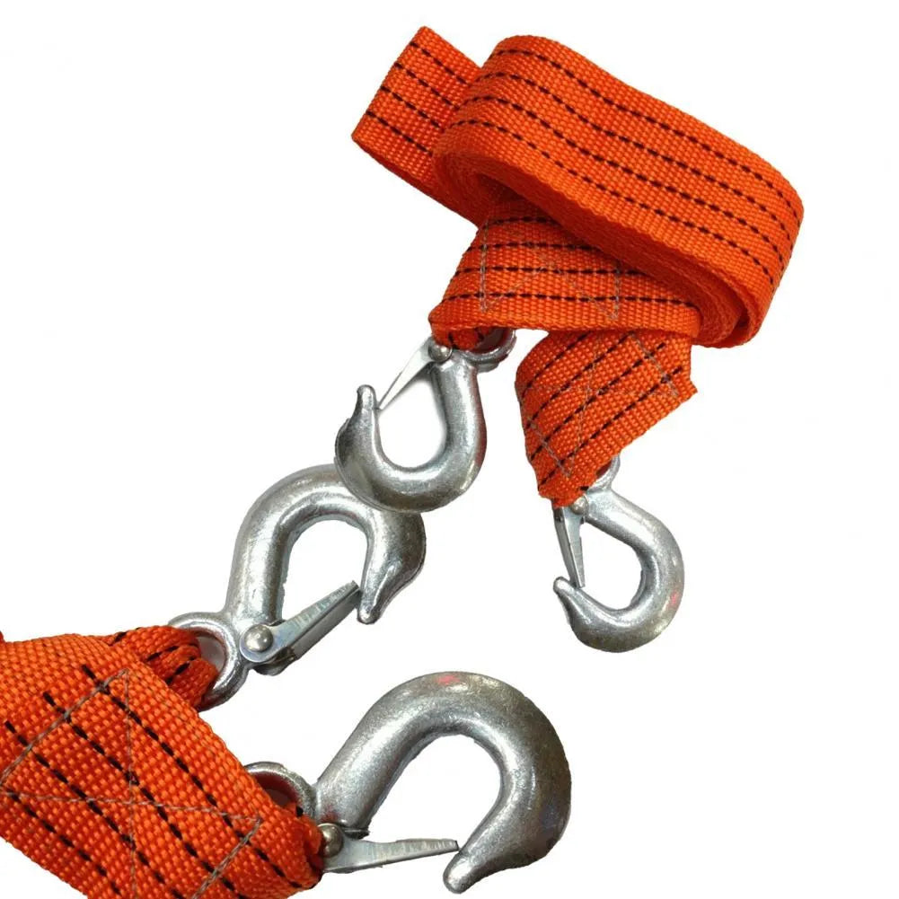 Yellow CARLIFE 3 ton nylon trailer recovery belt with eagle grappling hook