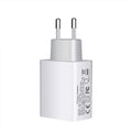 White FDGAO 18W fast charging plug with dual USB ports for Apple iPhone 12