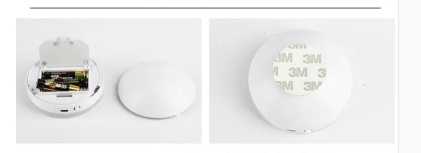 Wireless motion-activated LED body sensing light for hallways and cabinets
