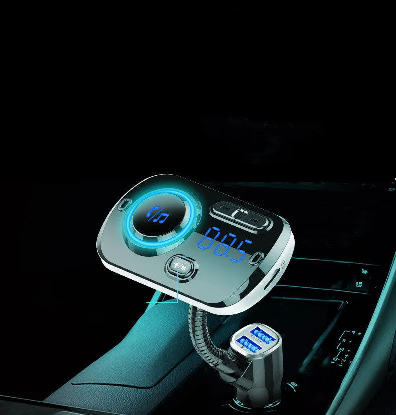 Black car MP3 Bluetooth player BC49AQ with Bluetooth 5.0, FM transmitter, USB and TF card support