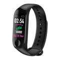 M3 smart fitness bracelet with colour screen and black TPE strap on a wrist