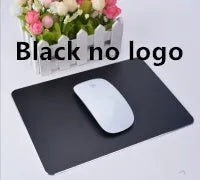 Double-sided alloy mouse pad, 250 x 200 mm, in black, blue, gold, pink, or silver with fashion patterns
