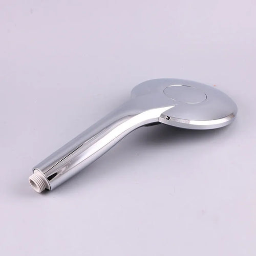 Adjustable 3 mode LED shower head with temperature sensor in electroplated gold finish, handheld design