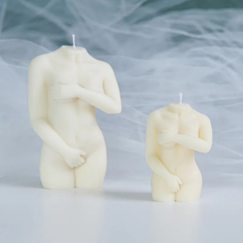 Shy Female Body silicone candle mould showing detailed female figure shape for candle and soap making