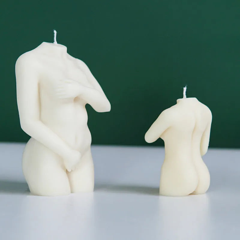 Shy Female Body silicone candle mould showing detailed female figure shape for candle and soap making