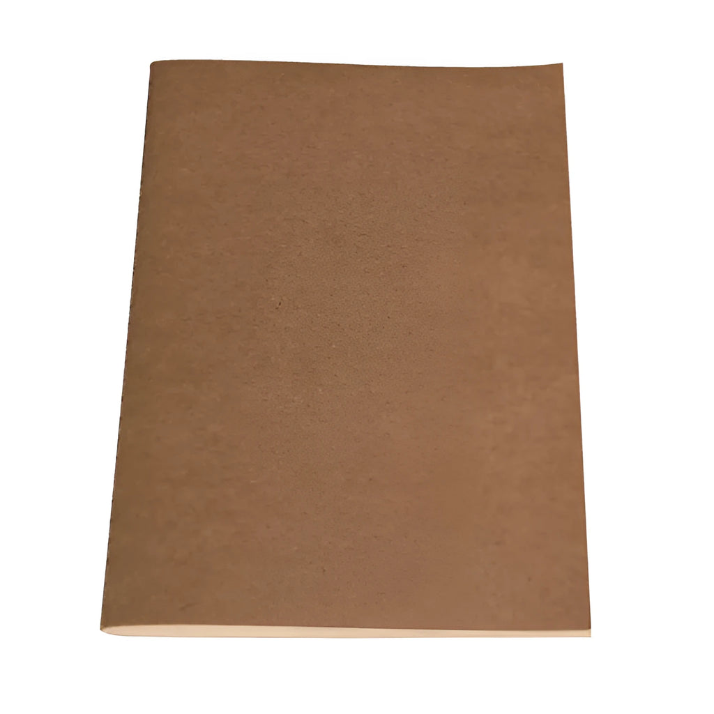 Kraft paper notebook with blank pages and car thread binding in size 210x285mm