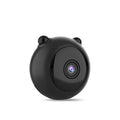 Black smart wifi wireless camera with 1080P night vision, 4.5cm size, plastic body, and 360-degree base