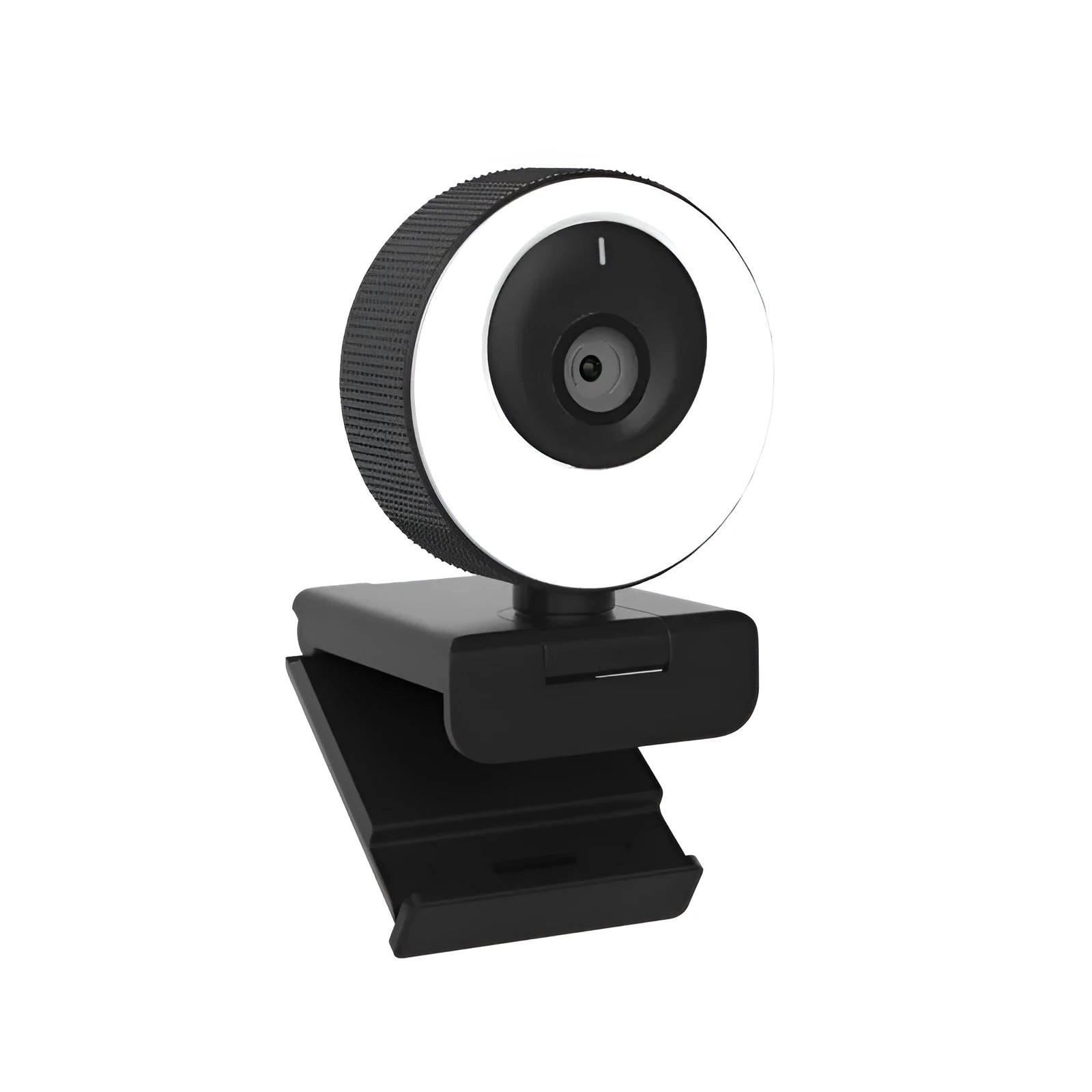 Black USB webcam with magnetic privacy cover on a 1.7m cable for 1080p Full HD video at 60FPS.