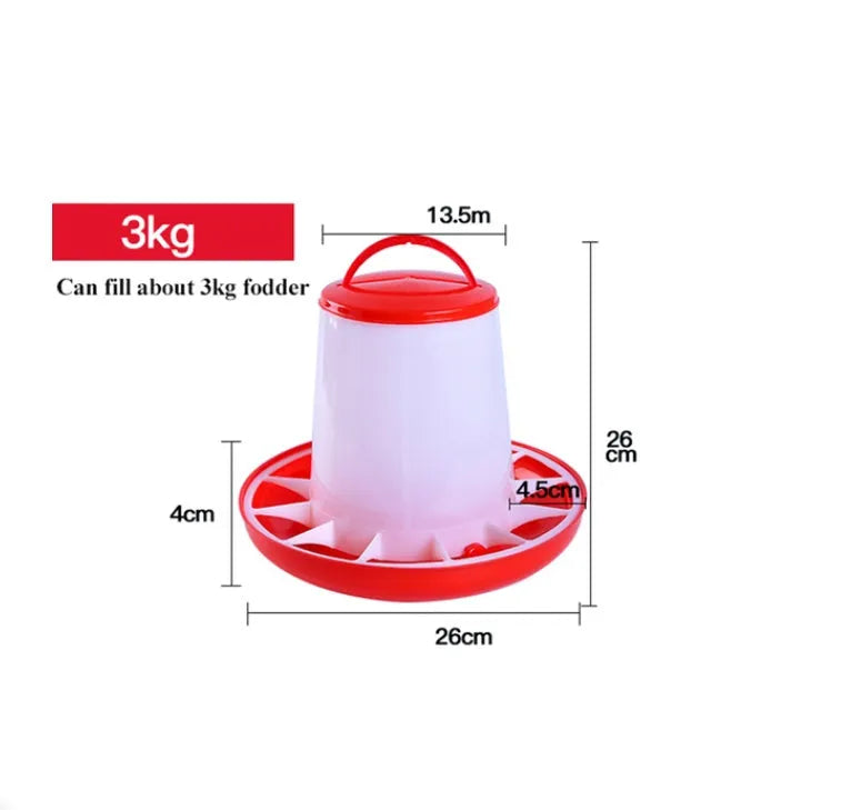 1.5KG automatic drinking fountain feed bucket for chickens ducks geese pigeons birds