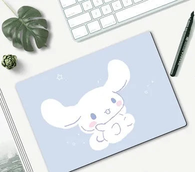 Cartoon character mouse pad with rubber base measuring 260x210mm with wind-shaped wrist contour