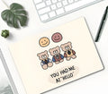 Cartoon character mouse pad with rubber base measuring 260x210mm with wind-shaped wrist contour
