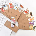 Butterfly-shaped paper bookmark in Japanese and South Korean cute design style measuring 13.5cm by 5.5cm