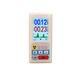 Nuclear radiation detector Geiger counter with ABS plastic shell in black, measuring 135x70x38mm