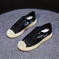 Women's fisherman shoes with rubber sole in black or apricot, casual summer style, sizes 35-40