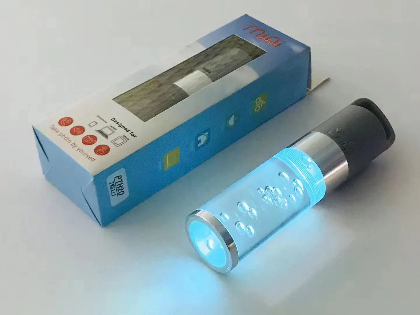Portable Bluetooth speaker with crystal lights in colourful cartoon design
