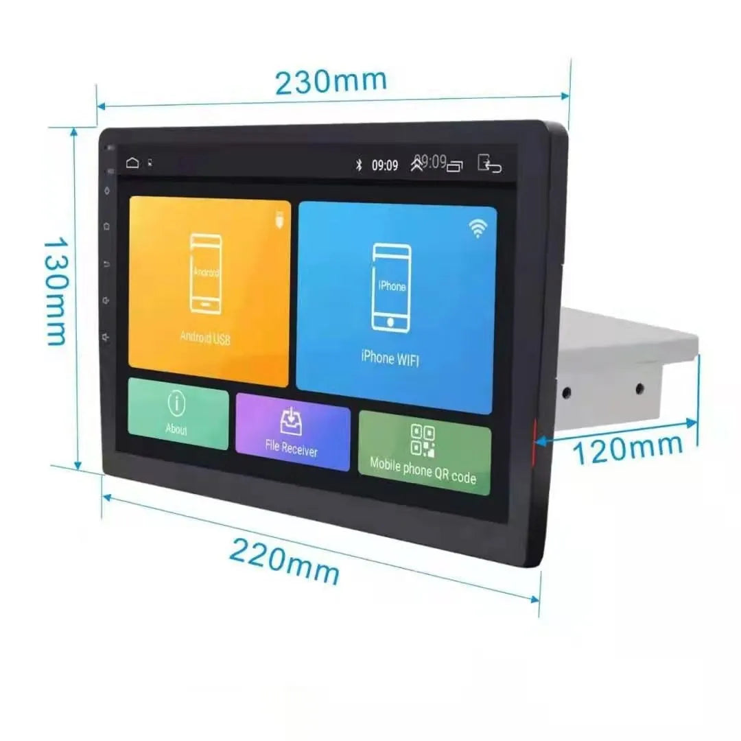 Black rotating screen car GPS navigator for GM vehicles with Android system