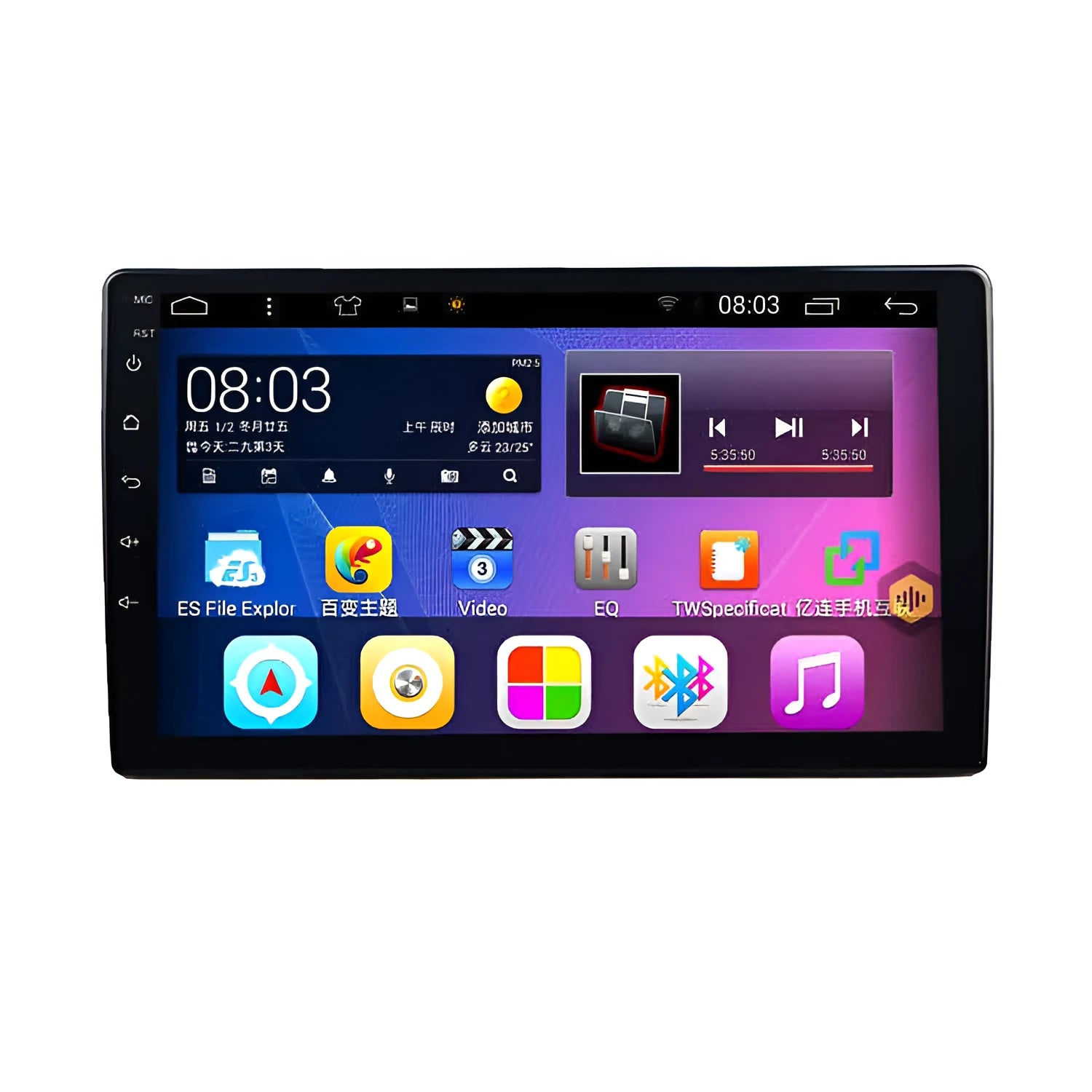 Black rotating screen car GPS navigator for GM vehicles with Android system