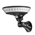 White 360-degree solar-powered outdoor light with motion sensor