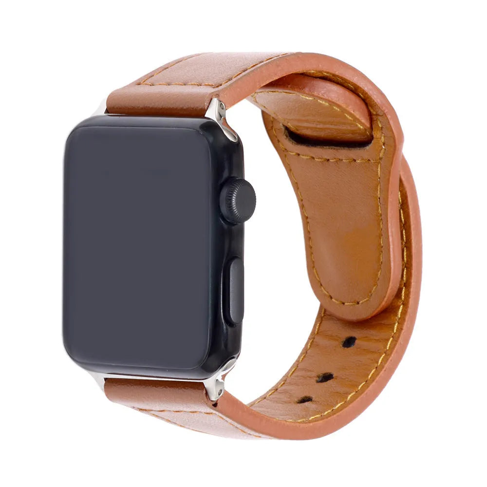Artificial leather watch strap with geometry pattern in black, brown, pink, and white colour options
