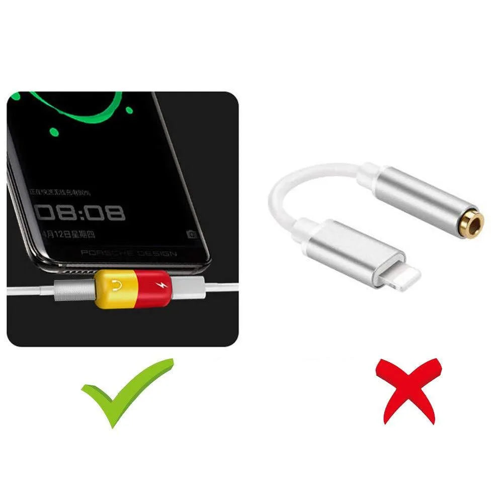 Small blue USB-C to 3.5mm audio and charging splitter adapter for Huawei phones, showing branch connector design.