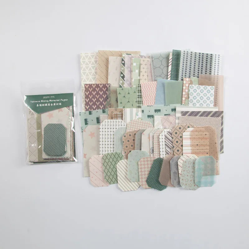 Pack of 60 DIY collage decoration sticker sheets separated into four different design styles A, B, C, and D.