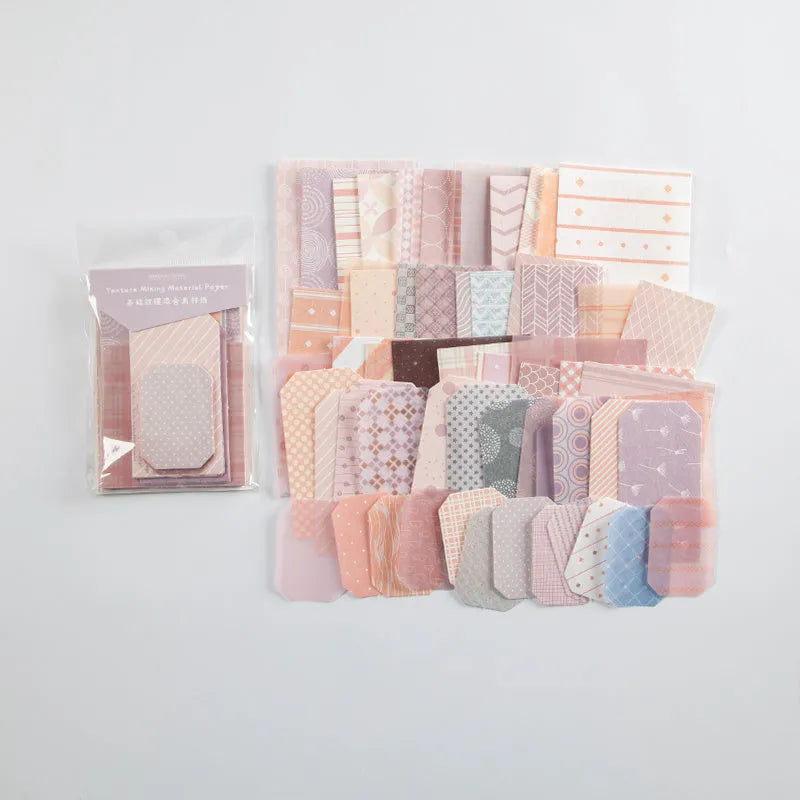 Pack of 60 DIY collage decoration sticker sheets separated into four different design styles A, B, C, and D.