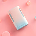 Jelly USB hanging neck fan in mint peach colour, compact and portable for hands-free cooling