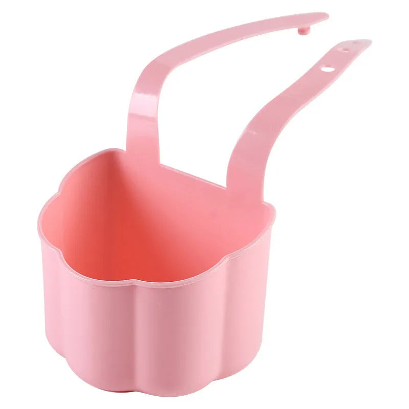 Nordic style plastic kitchen sink basket in dark blue measuring 20cm by 10cm