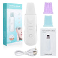 Facial LED colour light beauty instrument in ABS, 165 x 45 x 46mm, with USB cable and instruction leaflet
