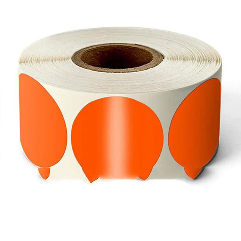 Round colour marker sticker roll paper in nine colours with 500 sheets per roll