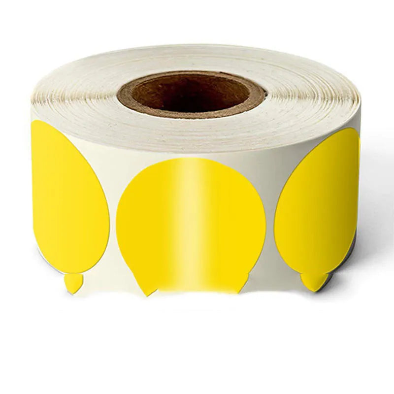 Round colour marker sticker roll paper in nine colours with 500 sheets per roll