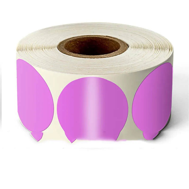 Round colour marker sticker roll paper in nine colours with 500 sheets per roll