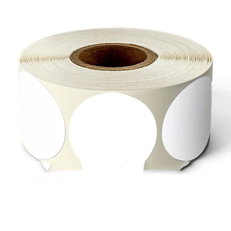 Round colour marker sticker roll paper in nine colours with 500 sheets per roll