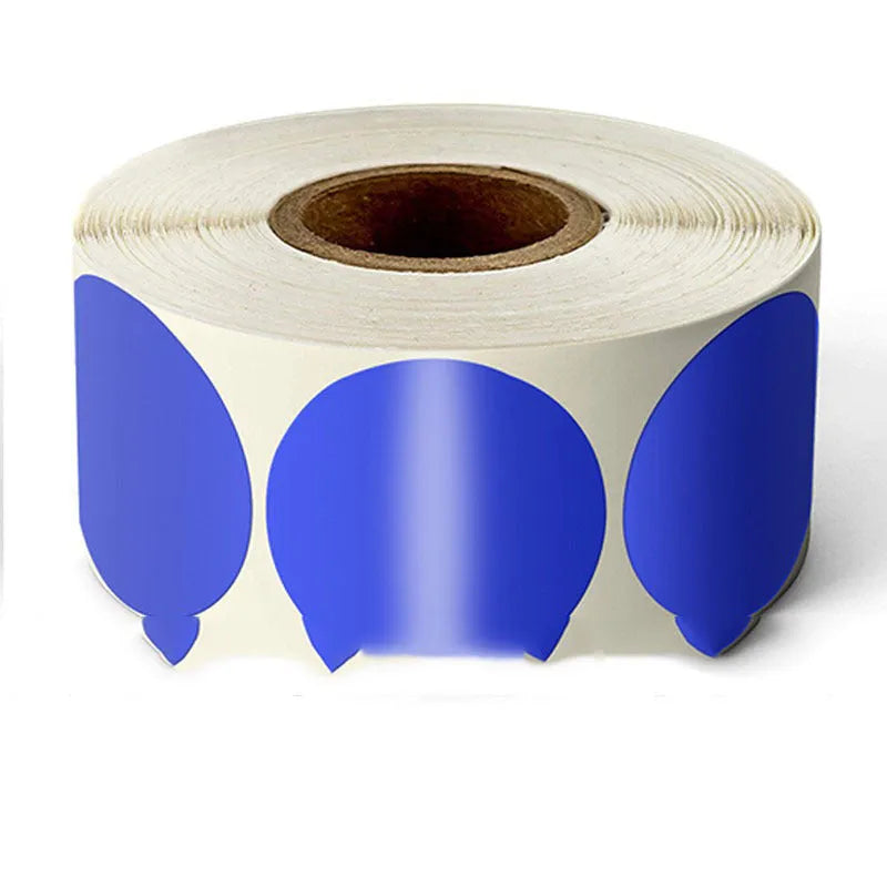 Round colour marker sticker roll paper in nine colours with 500 sheets per roll